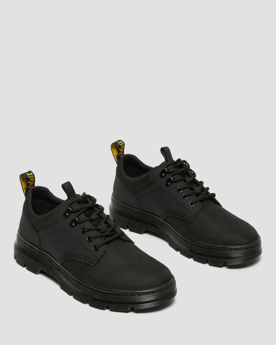 svarta dr martens reeder mono utility-skor för kvinnor