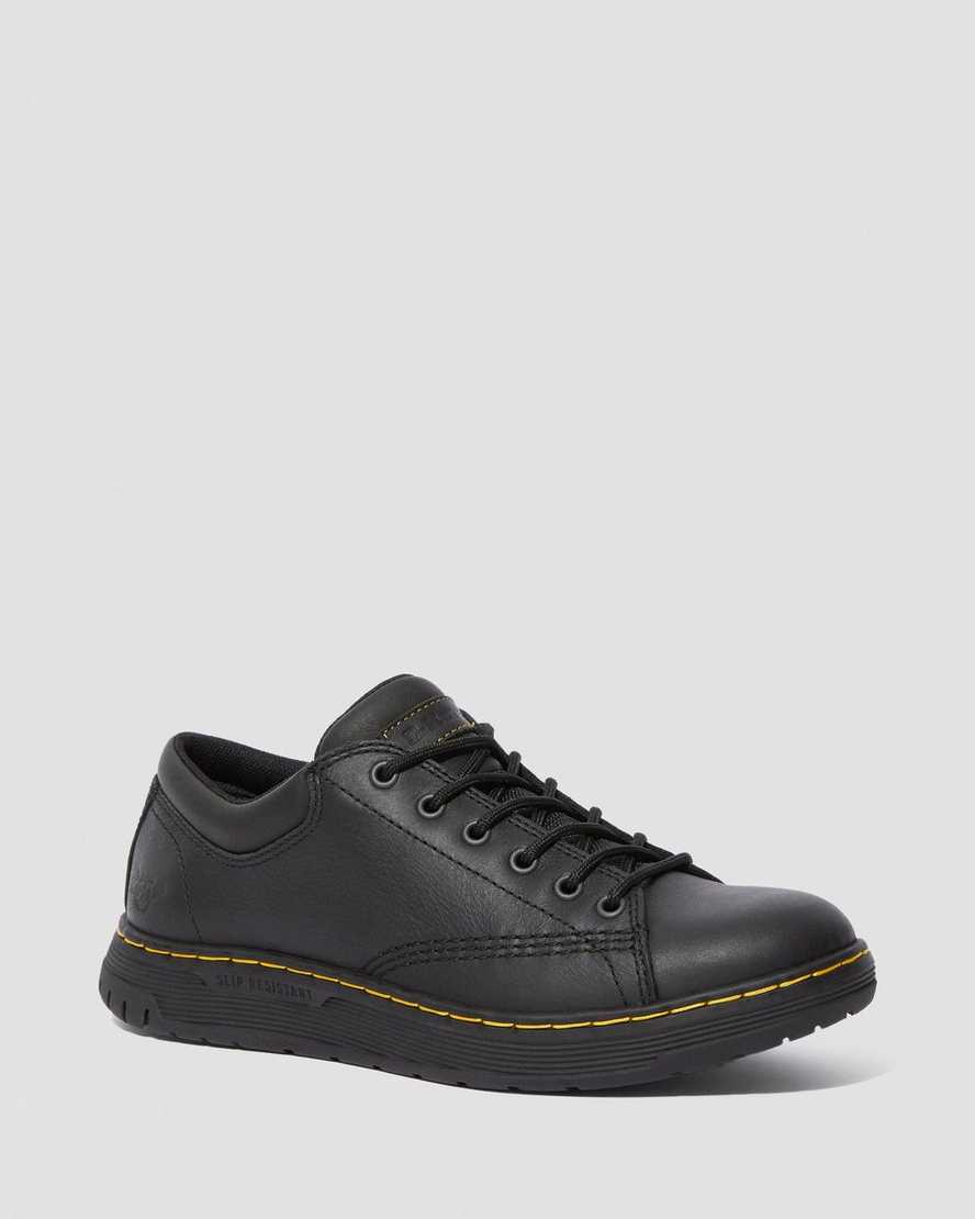 svarta dr martens maltby halksäkra arbetsskor för dam