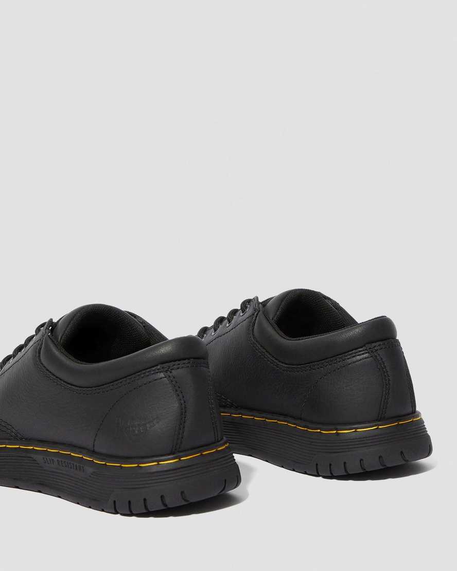 svarta dr martens maltby halksäkra arbetsskor för dam