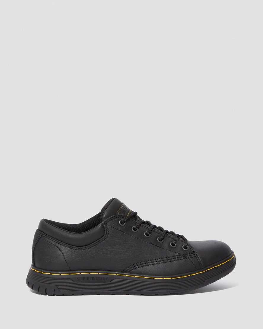 svarta dr martens maltby halksäkra arbetsskor för dam