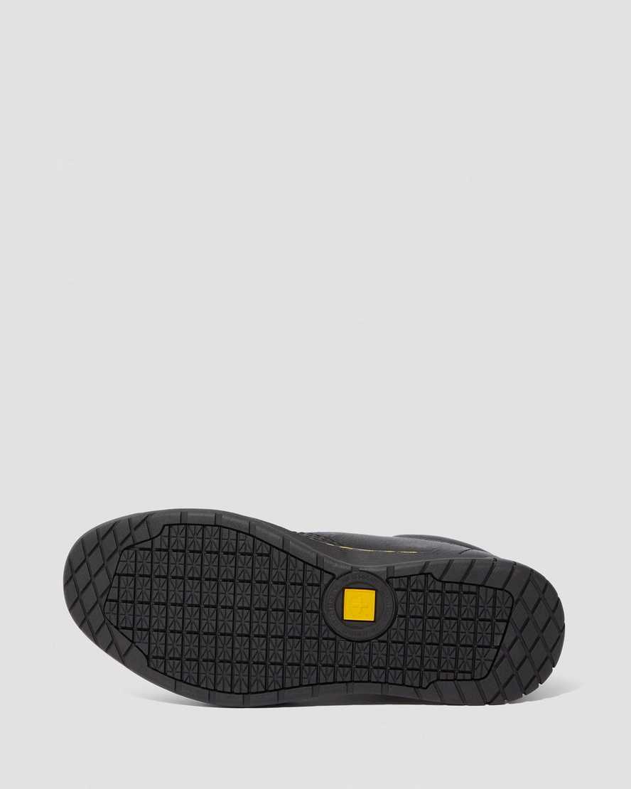 svarta dr martens maltby halksäkra arbetsskor för dam