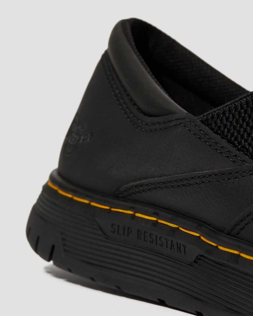 svarta dr martens brockley halksäkra arbetsskor för dam