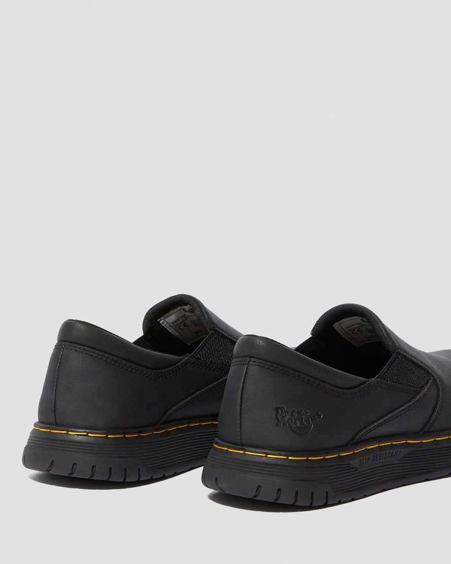 svarta dr martens brockley halksäkra arbetsskor för dam