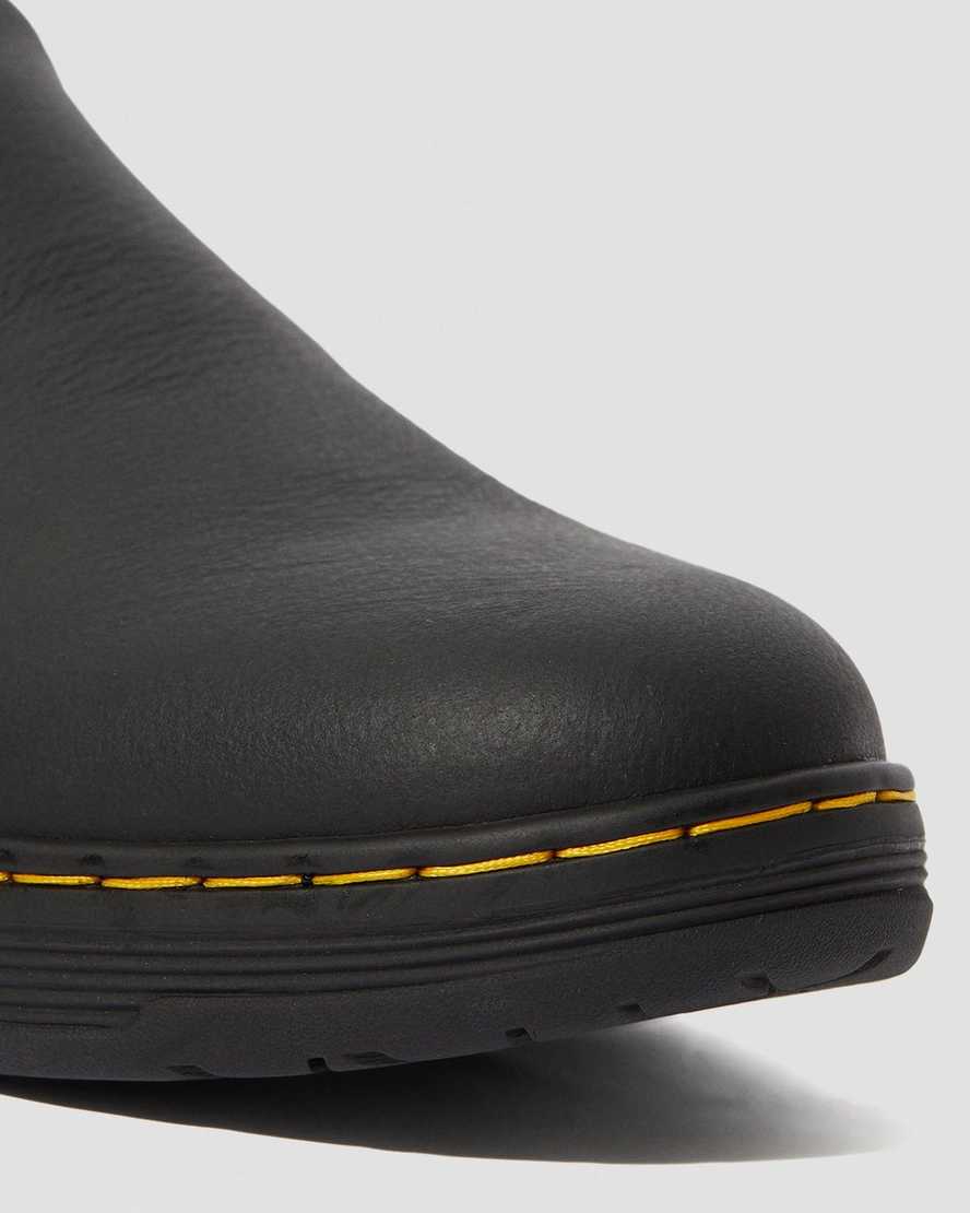 svarta dr martens brockley halksäkra arbetsskor för dam
