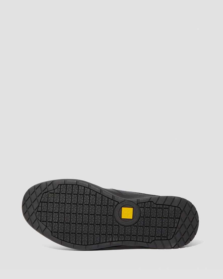 svarta dr martens brockley halksäkra arbetsskor för dam